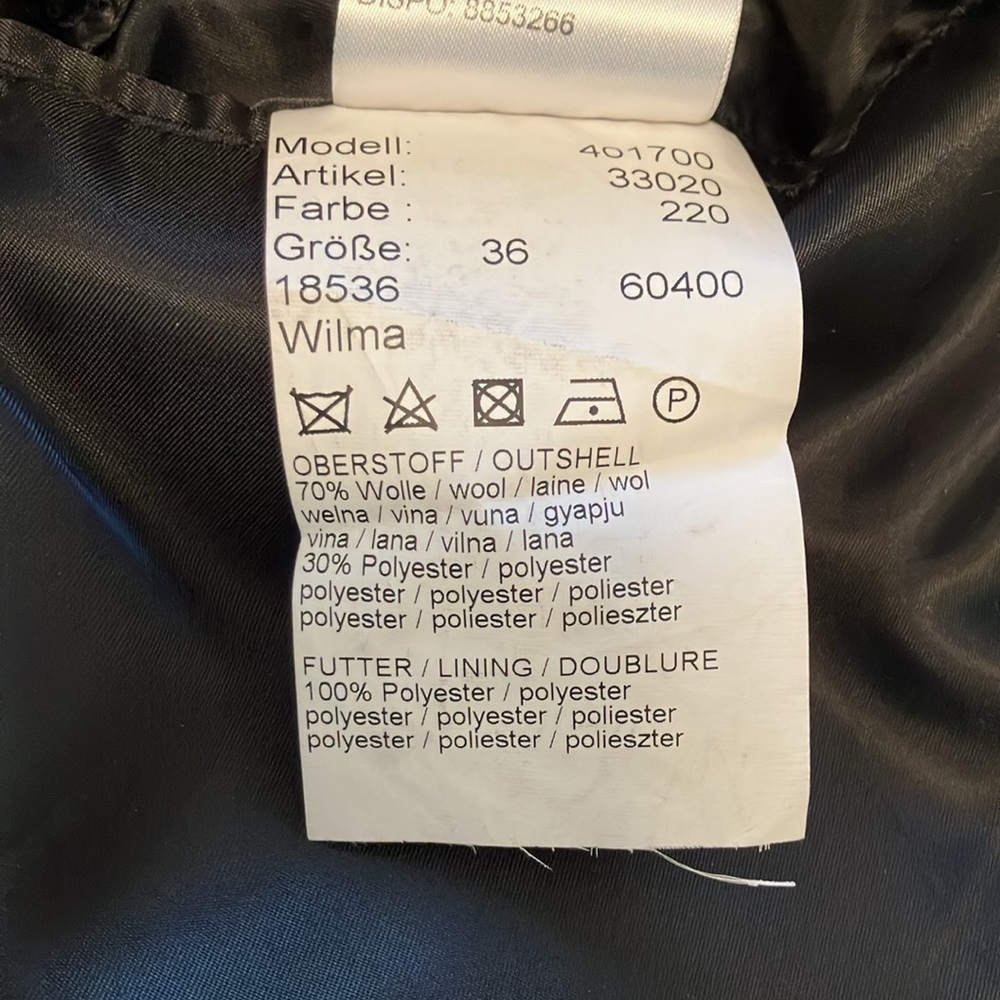 Mariposa gray wool coat size 6 From Austria - Picture 8 of 14